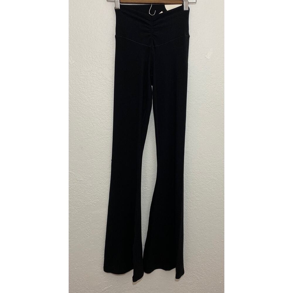 NWT Offline By Aerie Real Me Flare Hi-Rise Black Leggings Small Cinched Waist